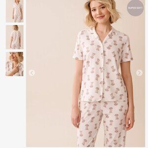 La Vie En Rose | Dachshund Pajama 3-Piece Set | Top, Pants & Slippers | NWT